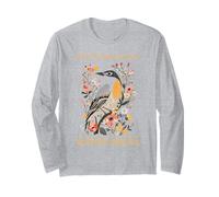 Western Meadowlark North Bird Art Long Sleeve T-Shirt