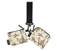 Western Mexican Wild West Collection Ladies Purse with Zipper Compartment, for Women Men, 2 Pack, Multi-Color, 4.13" (L) x 3.5" (W), Travel Accessories, Multicolor., 4.13"(L) x 3.5"(W),
