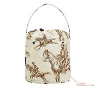 Western Mexican Yarn Bag Wild West Collection Crochet Yarn Holder with Holes Crochet Bag Backpack, multi-coloured, 1 size