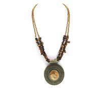 Western Navajo Pearl Necklace for Women Multi Layer Pearls Turquoise Beaded Boho Chic Statement Necklaces Southwestern Navajo jewelry, XL, Metal, No Gemstone