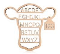 Western Nursery Wall Decor Neutral Cow Alphabet Wall Art,3D Cut ABC Letters Signs,Boho Wall Decor for Nursery, Bedroom, Playroom,and Kids Room