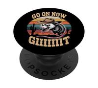 Western Opossum Vintage Country Possum Rodeo Go On Now Git PopSockets Adhesive PopGrip