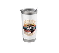 Western Opossum Vintage Country Possum Rodeo Go On Now Git Stainless Steel Insulated Tumbler