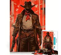 Western Outlaw 1000-piece Puzzle for Teenagers Mind Skill Fun Uniform Size Precise Pieces Relaxing Indoor Group Activity (38x52cm)