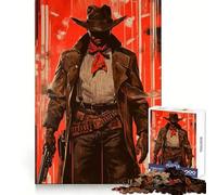 Western Outlaw Jigsaw Puzzle 1000 Piece Think Training Casual Enjoyment Defined Edges Bday Surprise (50x75cm)