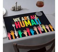Western Party Decorations Unity In Diversity: Embracing Our Common Humanity Dining Place Mats Easter Placemats Rustic Home Decor(1PCS)