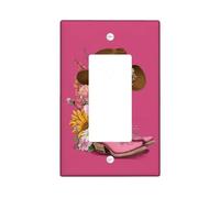 Western Peach Cowboy Boots Light Switch Cover Plates/Outlet Covers, Floral Fun for Country Decor, Thermoplastic Wall Plates, Standard Size Single Rocker