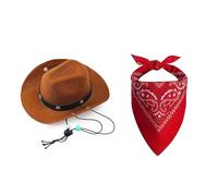 Western Pet Caps Bandanas Collar for Cats and Dogs Cosplay Costume Hat Adjust Halloween Props Headpiece Accessories