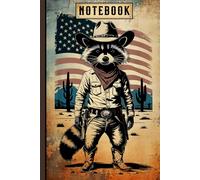 Western Raccoon Notebook: Funny Cowboy Animal Journal for Students, Teachers, Country Music Fans, and Office Workers