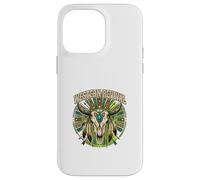 Western Revival Native American Skull Boho Feathers Tribal Case for iPhone 14 Pro Max