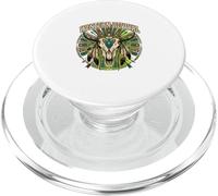 Western Revival Native American Skull Boho Feathers Tribal PopSockets PopGrip for MagSafe
