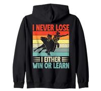 Western Rider I Never Lose - I Win Or Learn Cowgirl Rodeo Zip Hoodie