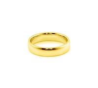 Western Rings for Men, Gold Mens Wedding Band Simple Plain Ring 14K Yellow Gold Size T 1/2