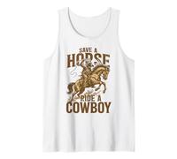 Western Rodeo Save a Horse Ride with a Cowboy Tank Top