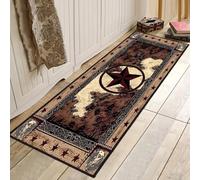 Western Rugs for Bedroom Western Runner Rug 2x6,Texas Star Vintage Style Stars,Rustic Throw Accent Area Rug Non Slip Washable Rug Runner Floor Carpet for Entryway Hallway Kitchen Laundry Bathroom