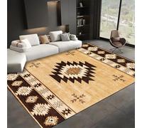 Western Rugs for Living Room, 60x110cm, Native Southwestern American Indoor Carpet, Vintage Style Soft Breathable Non Slip Rug, Foldable Low Pile Easy Clean Mat for Family Bedside Floor