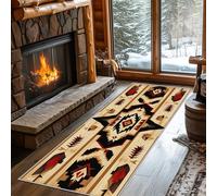 Western Runner Rugs for Hallway Washable Non Slip, Native American Aztec Indian Runner Rug for Hall Kitchen Bedroom Rubber Backed, Long Door Mats Indoor 80x300 cm