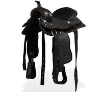 Western Saddle Headstall&Breast Collar Leather Brown/Black Multi Sizes vidaXL
