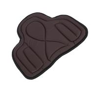Western Saddle Pad, Premium PU Leather Thickened Shock Absorbing Breathable Riding Pad, with Close Fit Design, for Horse and Equestrian Comfort (Brown)
