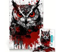 Western Screech Owl Jigsaw 1000 Pieces for Teenagers Mind Boost Fun Zero Gap Captivating Leisure for Cozy Indoors (38x26cm)