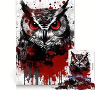 Western Screech Owl Jigsaw Puzzles 1000 Pieces for Adults Mind Power Mind Soothing Fun Uniform Edges Thoughtful Gift (38x52cm)