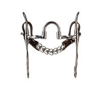 Western snaffle bit for horses with twisted bars and medium engraved cheeks Metalab BF