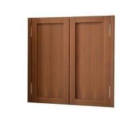 Western Solid Wood Double Swing Doors 180° Auto Close Polished Smooth Edge Indoor Partition Door Half Waist Design Perfect for Home W90xH70cm (35.43x27.55in)