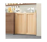 Western Solid Wood Swing Door Double Half Waist 180° Auto Close Polished Smooth Edge Interior Partition Door 90x70cm (35.43x27.55in) Perfect for Indoor Use