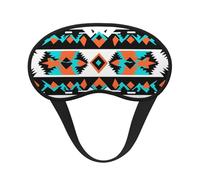Western Southwest Tribal Ethnic Aztec Blackout Sleep Mask - Soft Adjustable Eye Mask for Full Light Blocking, Deep Sleep, Travel & Relaxation