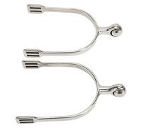 Western Stainless Steel Spurs Roller Ball Horse Riding Spurs for Improved Sensitivity, Suitable for Horse Training Recreation, 2Pcs