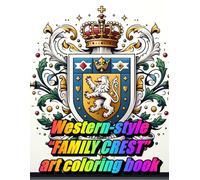 Western-style "FAMILY CREST" art coloring book