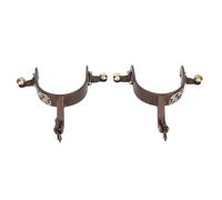 Western Style Retro Carved Spurs, 3.15 X 3.15in Low Carbon Steel Spurs | Floral Engraving Equestrian Accessories with Turnable Gear for Equestrian Competition Horse Training