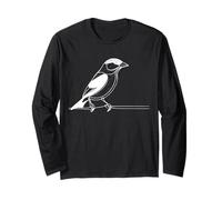 Western Tanager Line Art Bird Design Long Sleeve T-Shirt