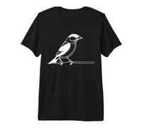 Western Tanager Line Art Bird Design Premium T-Shirt