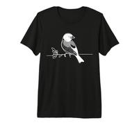 Western Tanager Line Art Bird Ornithology Premium T-Shirt