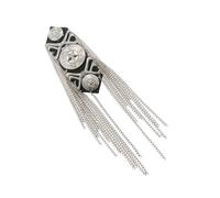 Western Tassels Chain Epaulette With Embossed Star For Various Occasion Stage Performances Formal Dress Suit Epaulets Punk Brooch Pin