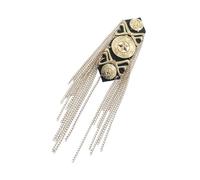 Western Tassels Chain Epaulette With Embossed Star For Various Occasion Stage Performances Formal Dress Suit Epaulets Punk Brooch Pin