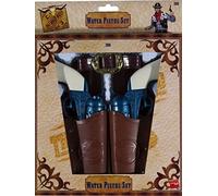 Smiffys Western Water Pistol Holsters & Belt - Blue - Fancy Dress Set Costume - fancy dress western water set costume pistol smiffys mens