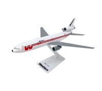 Western "White Scheme" DC-10 Airplane Miniature Model Plastic Snap-Fit 1:250 Part# ADC-01000I-009