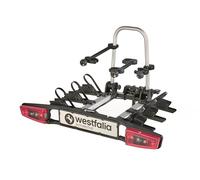 Westfalia-Automotive Bike Rack for Towbars, 3 Bicycles, E-bike Suitable, Foldable, LED Hybrid Lights