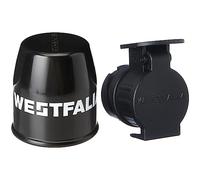 WESTFALIA Automotive Westfalia Ball Protection Caps (Pack of 2) for Towing Hitches - Cover Caps for Hitches & Adaptor 13-pin to 7-pin to connect 13pin socket on the vehicle to 7pin socket