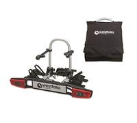 Westfalia Bikelander Bike Rack for Towbars | incl. Bag | Bike Carrier for 2 Bicycles | Suitable for E-bikes | Foldable | LED Hybrid Lights