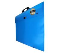 Westfolio Blue A2 Expandable Art Folio Folder, 200 Sheet Capacity, For Artwork, School Projects, Office Use