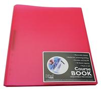 Westfolio Course Book Adjustable Capacity Raspberry A4, File Holder, Presentation Display Wallet, Paper, Document, Poly Clear Sleeves