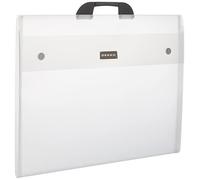 Westfolio Type G Clear Expandable Folio Carry Case Crystal A3, Paper, Carry Bag Folder, Essentials for Students Art, Artwork, School, Class, University, College, Homework, Projects