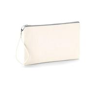 Westford Mill Canvas Wristlet Pouch - Natural/Light Grey