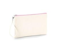 Westford Mill Canvas Wristlet Pouch One Size Natural/Pink
