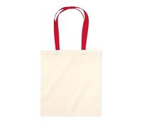 Westford Mill Contrast Handle Bag For Life - Natural/Classic Red