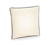 Westford Mill Cotton Piped Cushion Cover Natural/black (One Size)