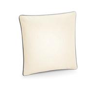 Westford Mill Cotton Piped Cushion Cover Natural/light Grey (One Size)